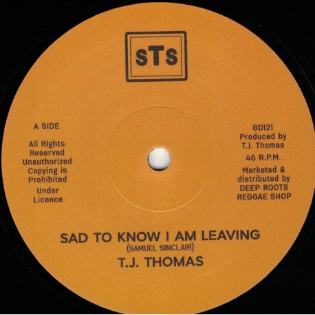T.J. Thomas - Sad To Know I Am Leaving